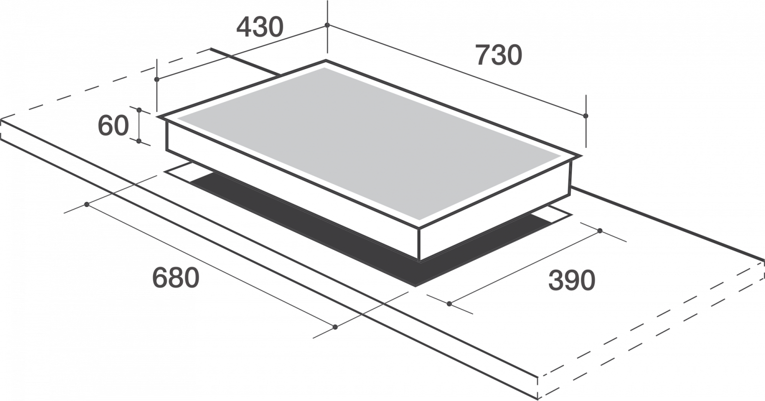 Kích thước lắp đặt bếp nhập khẩu Latino lt 888i plus