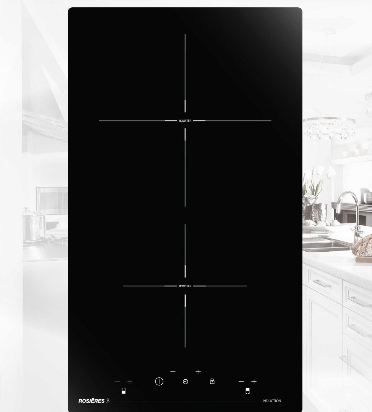 Bếp điện từ Rosieres MI1301 có 2 vùng nấu Domino