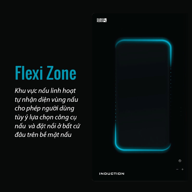 công nghệ Flexi Zone của bếp từ Spelier SPF 948S