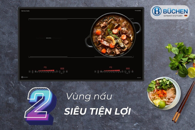 2 vùng nấu siêu tiện lợi