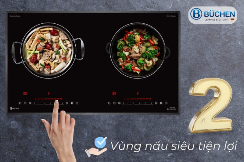 2 vùng nấu tiện lợi