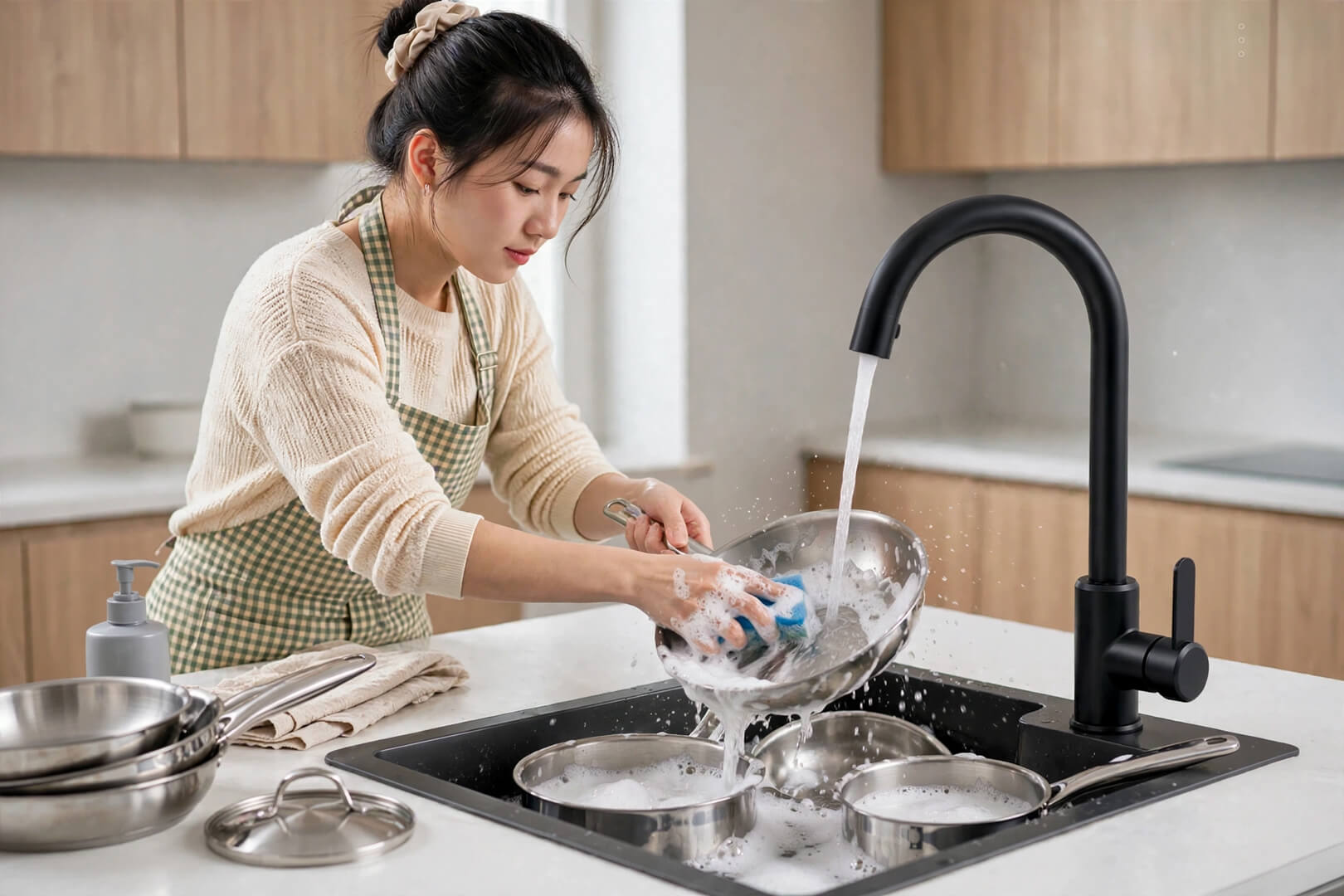  Vòi rửa bát Roslerer RL-805 BLACK phù hợp cho gia đình và căn hộ hiện đại