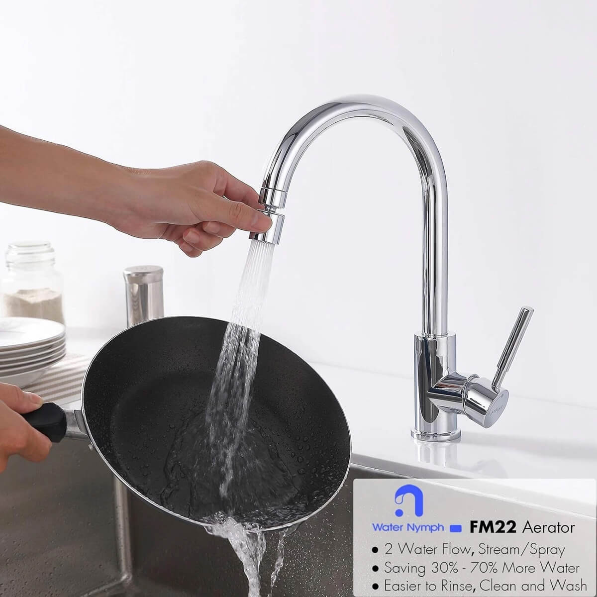 Đầu tạo bọt Neoperl Thụy Sĩ giúp tiết kiệm nước và hạn chế bắn nước