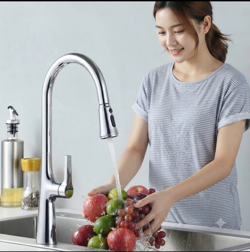 Công nghệ AirPower giúp Vòi rửa Roslerer RL-986 tiết kiệm nước nhưng vẫn đảm bảo áp lực mạnh
