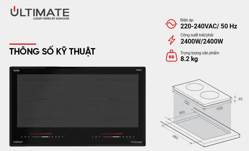 Bếp đôi điện từ luxury ultimate utm83162-t 6 Bếp đôi điện từ Luxury Ultimate UTM83162-T