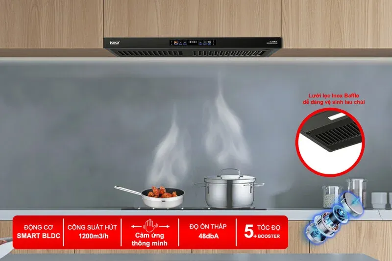 Máy hút mùi LORCA TA 358BL 70cm 5