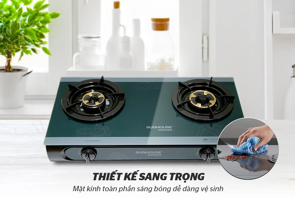 Bếp gas dương kính sunhouse mama mmb0780s 3 Bếp gas dương kính Sunhouse Mama MMB0780S