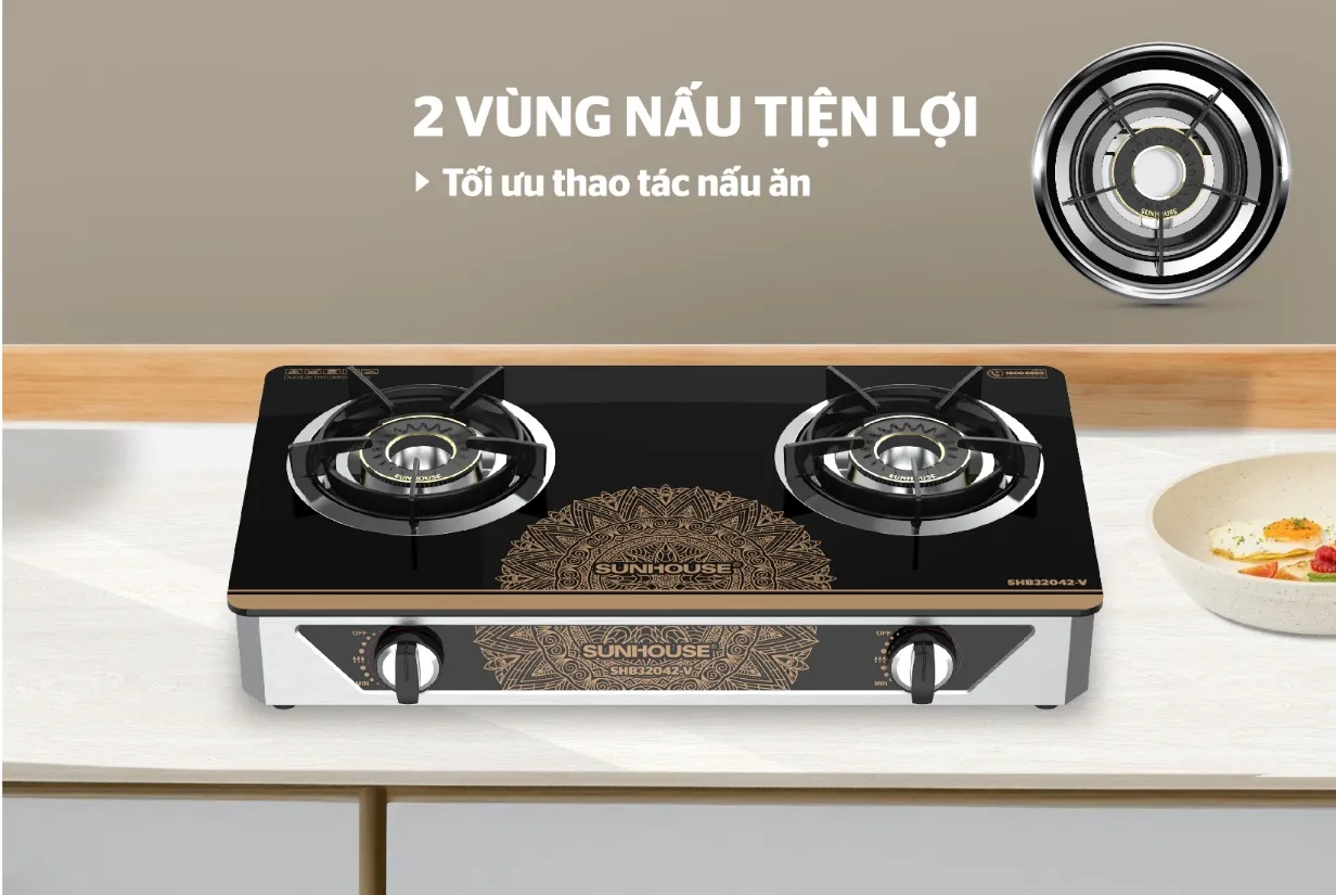 Bếp Gas Dương Kính Sunhouse SHB32042-V