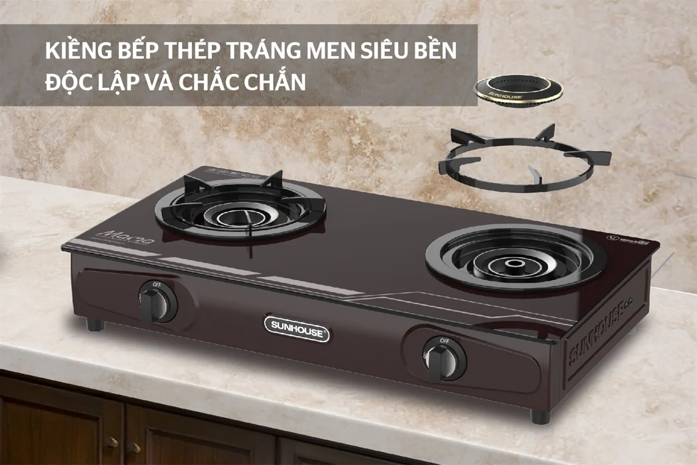 Bếp gas dương kính sunhouse mama mmb33032-v 13 Bếp gas dương kính Sunhouse Mama MMB33032-V