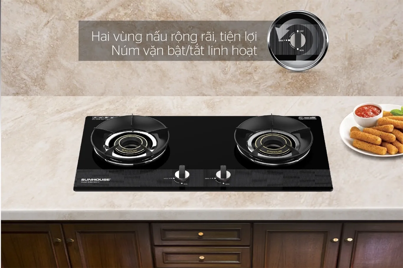 Bếp gas âm kính SUNHOUSE SHB61030-V