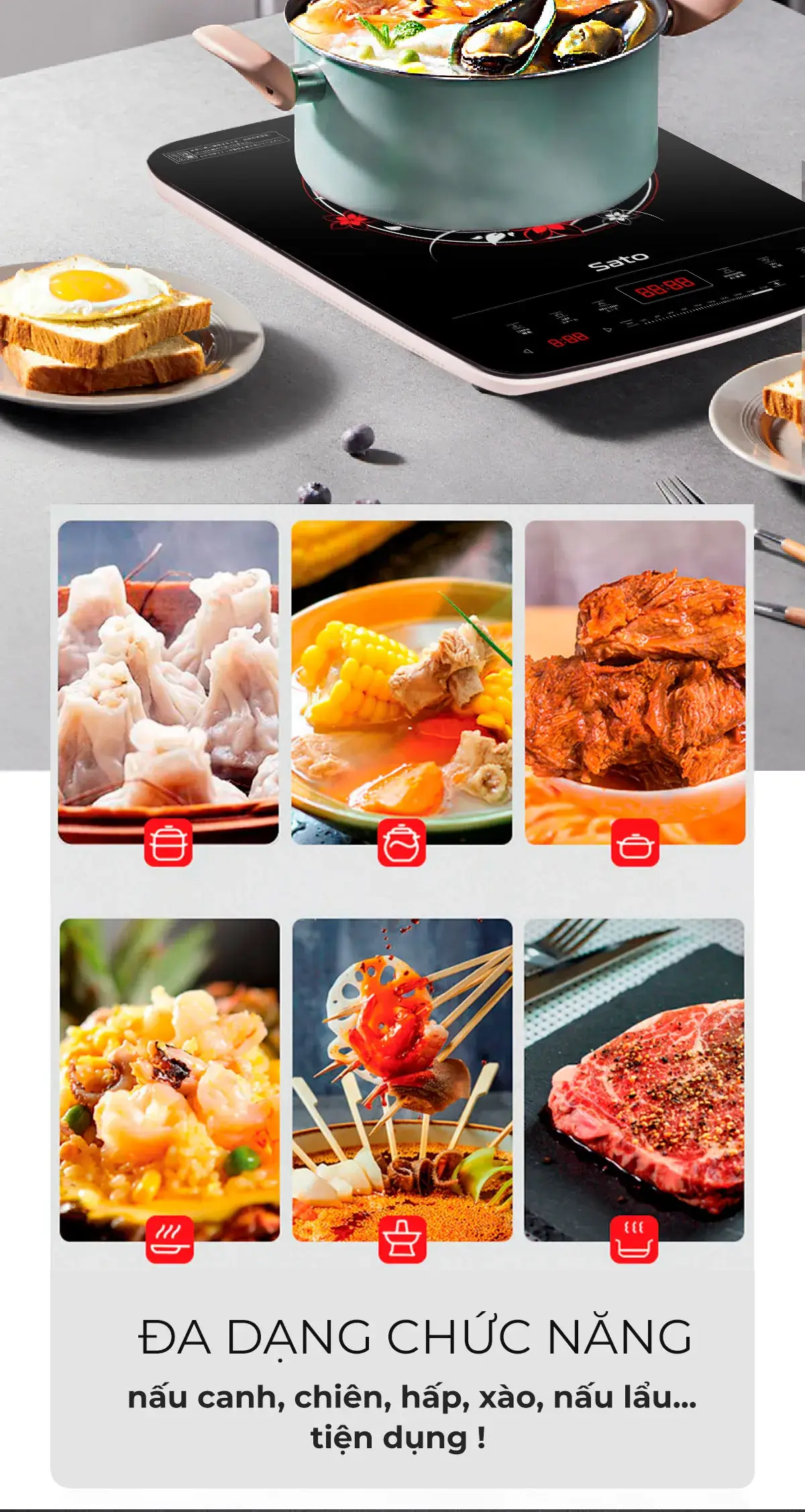 Bếp từ đơn Sato BT041